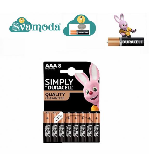 DURACELL MINI STILO ALCALINA AAA SIMPLY 8PZ