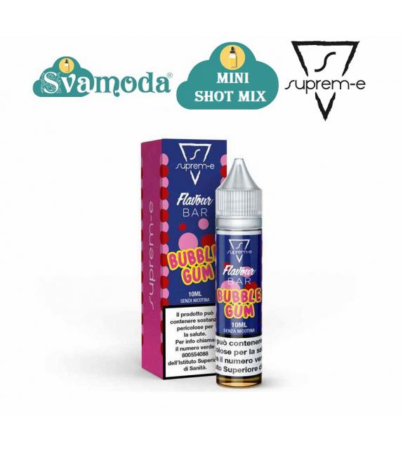 SUPREM-E FLAVOUR BAR BUBBLE GUM MINI SHOT MIX 10ML