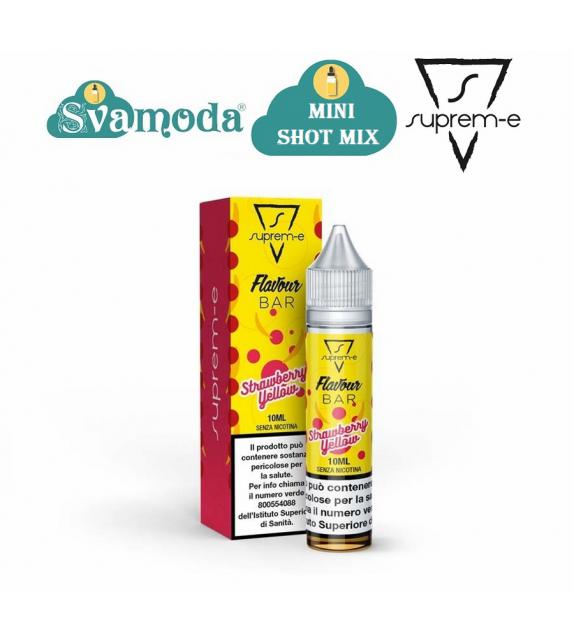 SUPREM-E FLAVOUR BAR STRAWBERRY YELLOW MINI SHOT MIX 10ML