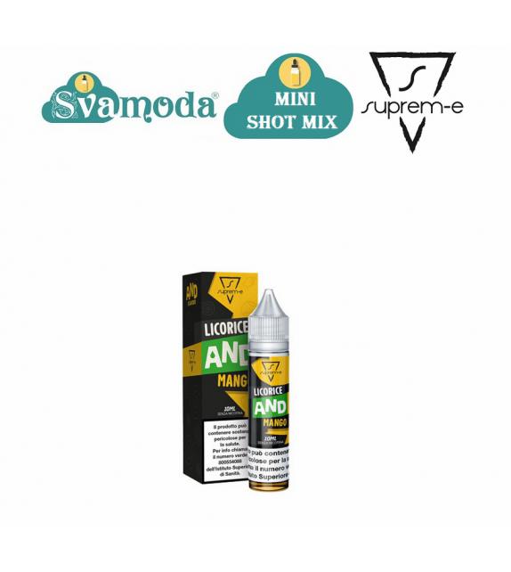 SUPREM-E AND FLAVORS LICORICE AND MANGO MINI SHOT MIX 10ML