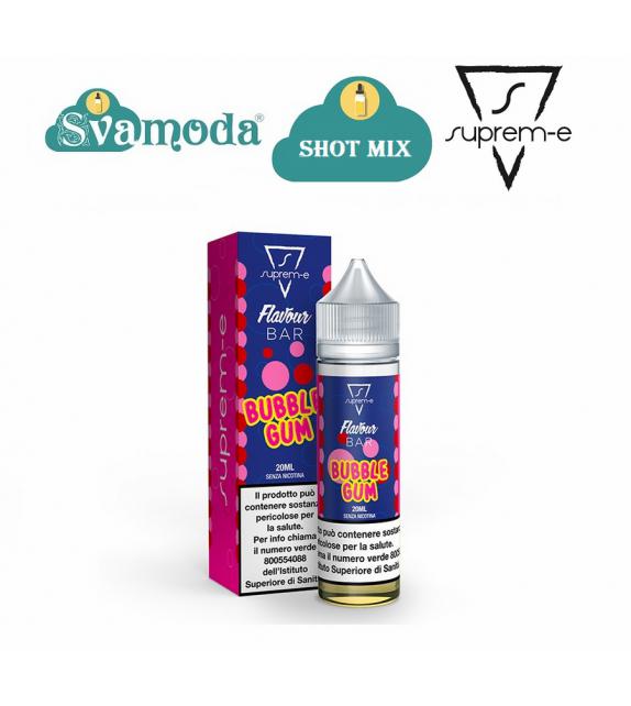 SUPREM-E FLAVOUR BAR BUBBLE GUM SHOT MIX 20ML