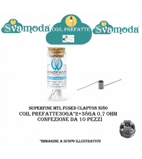 SVAMODA COIL PREFATTA NI80 SUPERFINE MTL FUSED CLAPTON 0,7 OHM