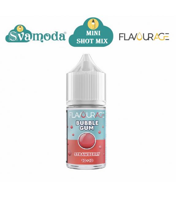 FLAVOURAGE BUBBLE GUM STRAWBERRY MINI SHOT MIX 10ML