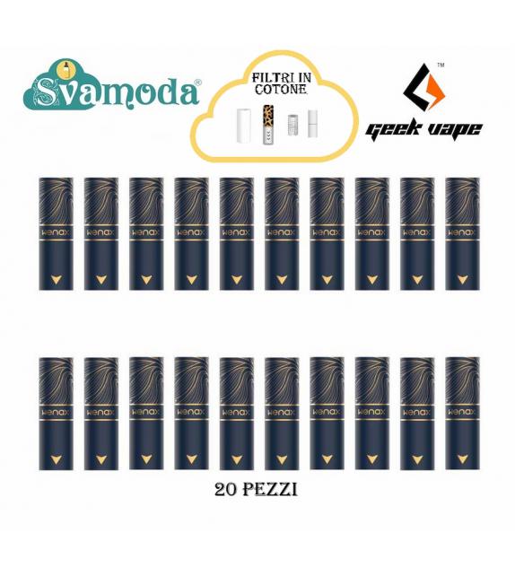 GEEK VAPE FILTRI IN COTONE MIDNIGT SHADOW WENAX M/M1/M2/S3 (20Pz)