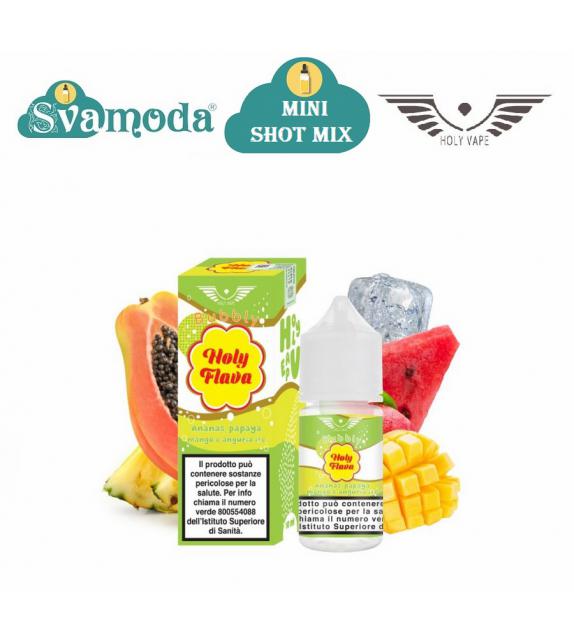 HOLY VAPE FLAVA ANANAS PAPAYA MANGO E ANGURIA ICE MINI SHOT MIX 10ML +20
