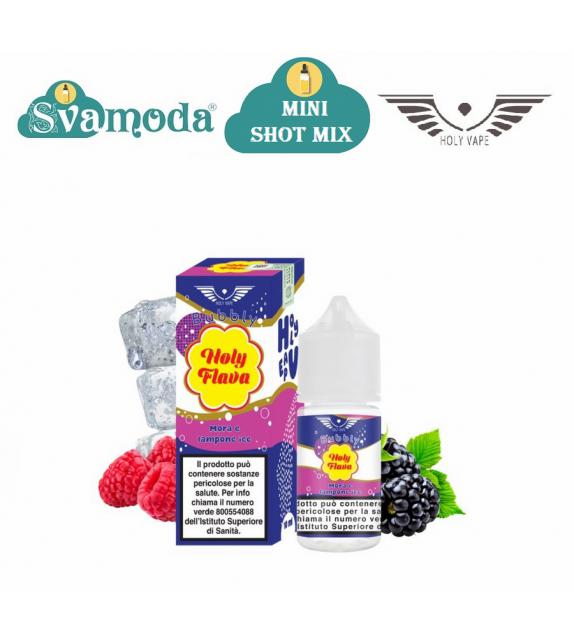 HOLY VAPE FLAVA MORA E LAMPONE ICE MINI SHOT MIX 10ML +20
