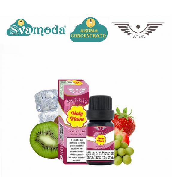HOLY VAPE FLAVA FRAGOLA KIWI E UVA ICE AROMA CONCENTRATO 10ML