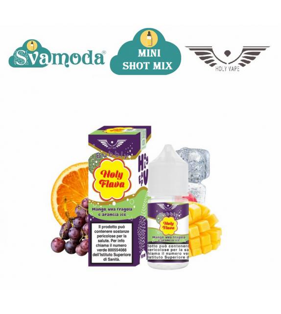 HOLY VAPE FLAVA MANGO UVA FRAGOLA E ARANCIA ICE MINI SHOT MIX 10ML +20