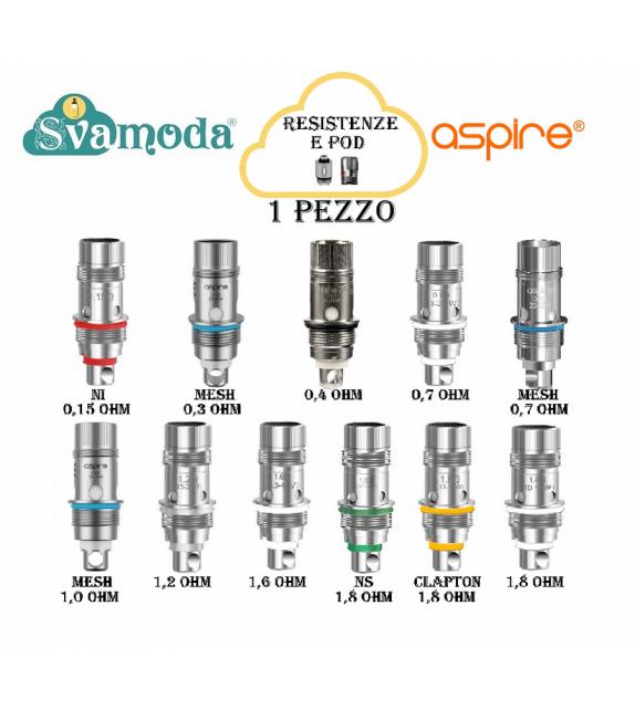 ASPIRE NAUTILUS BVC RESISTENZA SINGOLA