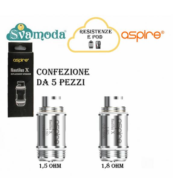 ASPIRE NAUTILUS X RESISTENZA CONFEZIONE 5 PZ