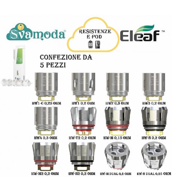 ELEAF HW RESISTENZA CONFEZIONE 5 PZ