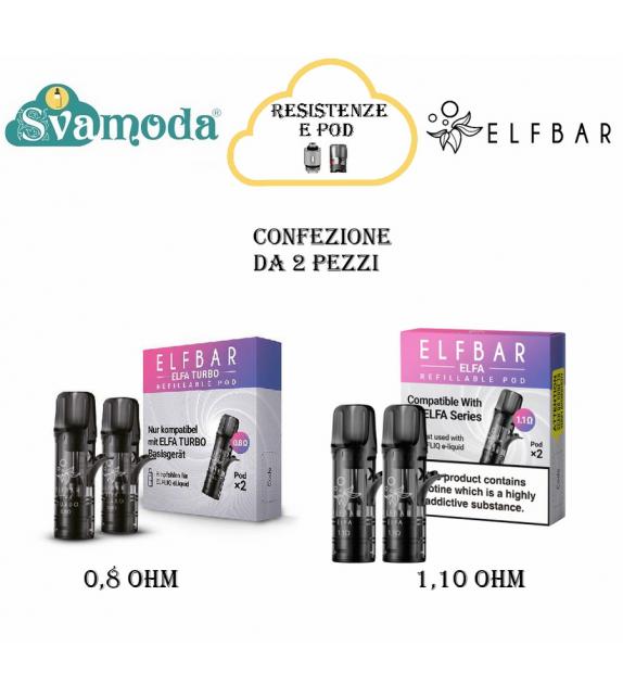 ELFBAR ELFA TURBO OPEN POD CONFEZIONE 2 PZ