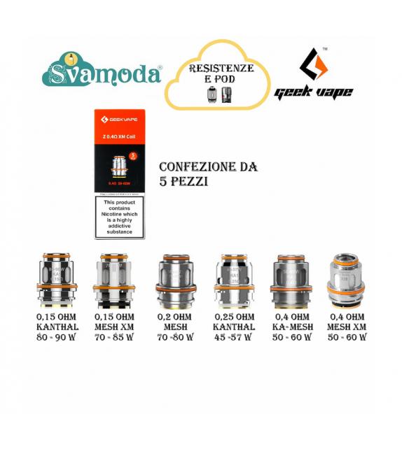 GEEK VAPE Z COIL SUB OHM RESISTENZA CONFEZIONE 5 PZ