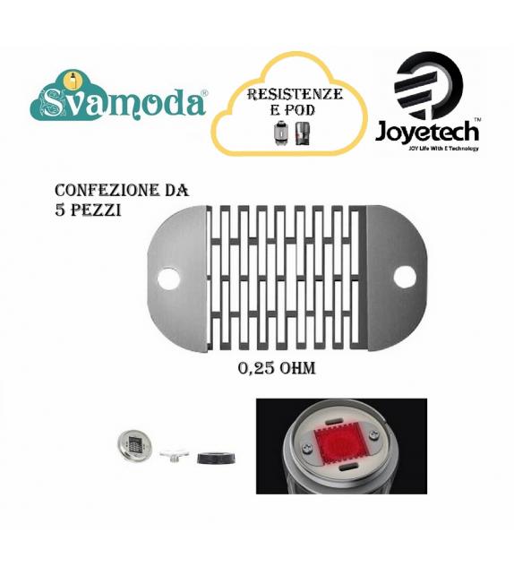 JOYETECH CUBIS MAX NC FILM 0,25 OHM RESISTENZA CONFEZIONE 5 PZ