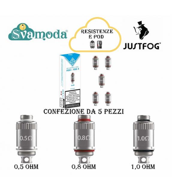 JUSTFOG FOG 1 E FOG X RESISTENZA CONFEZIONE 5PZ