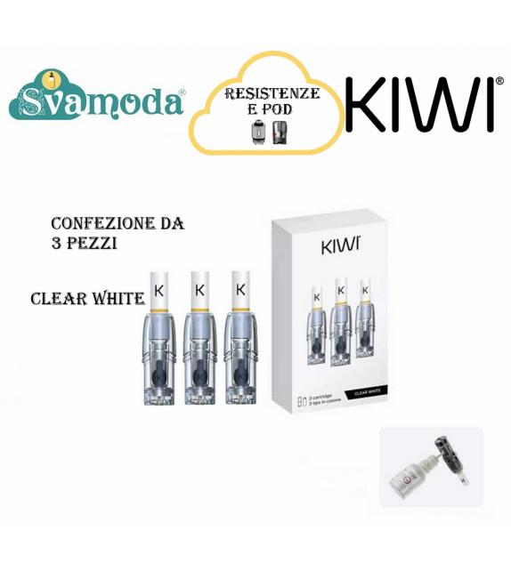 KIWI VAPOR KIWI 1 POD CLEAR WHITE CONFEZIONE 3 PZ
