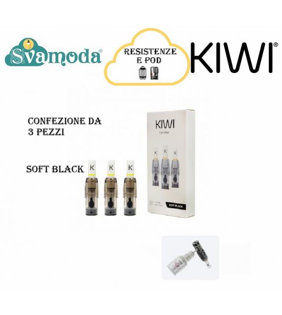 KIWI VAPOR KIWI 1 POD SOFT BLACK CONFEZIONE 3 PZ