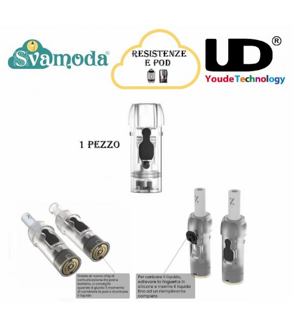 UD YOUDE TECNHOLOGY ZEEP 2 POD OPEN TRASPARENTE MESH 1,0 OHM POD SINGOLA