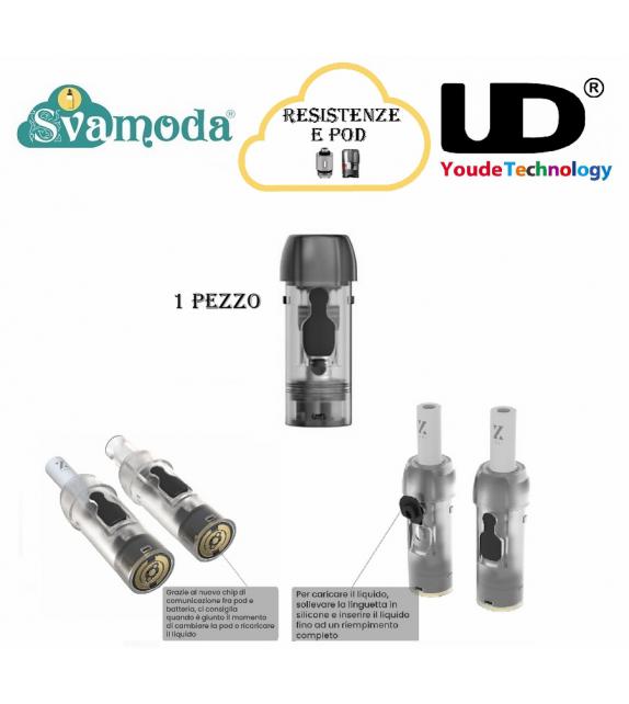 UD YOUDE TECNHOLOGY ZEEP 2 POD OPEN FUME' SS 1,2 OHM POD SINGOLA