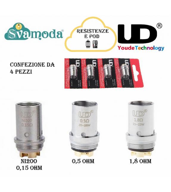 UD YOUDE TECHNOLOGY MVOCC BALROG RESISTENZA CONFEZIONE 4 PZ