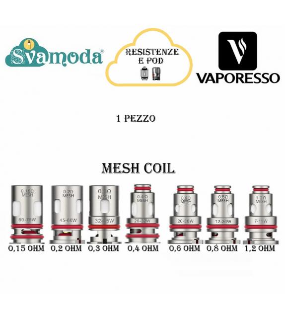 VAPORESSO GTX RESISTENZA SINGOLA