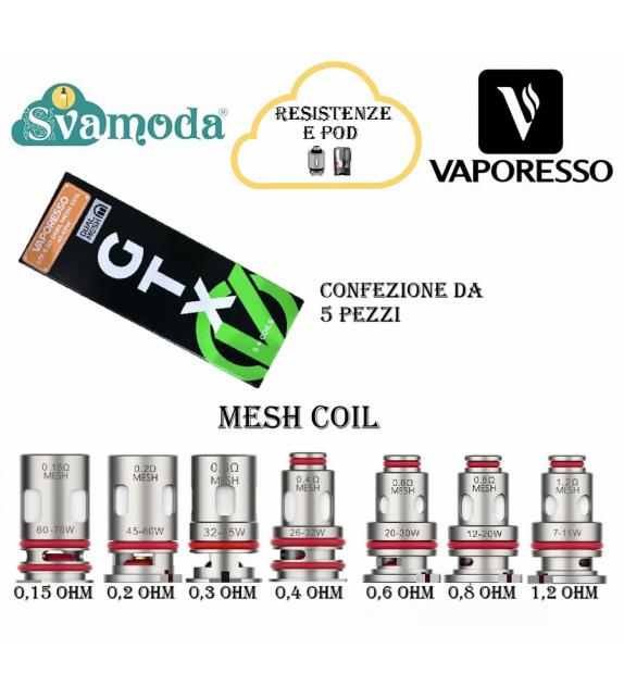 VAPORESSO GTX RESISTENZA CONFEZIONE 5 PZ