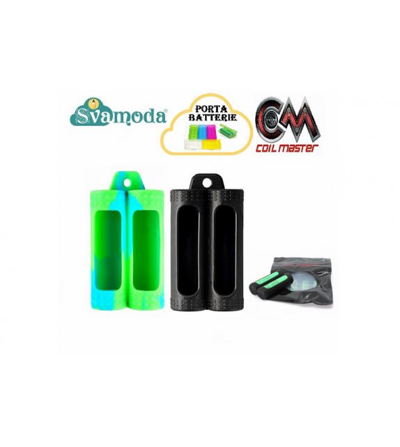 COIL MASTER PORTA BATTERIE 18650 2 POSTI IN SILICONE