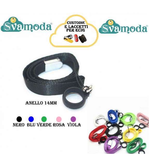 SVAMODA TRACOLLA TESSUTO CON ANELLO 14MM PER E-CIG