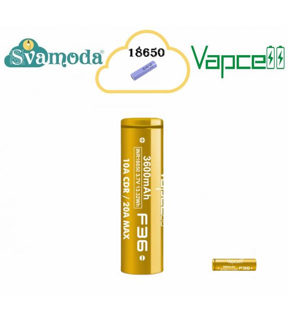 VAPCELL BATTERIA 18650 3600MAH F36 10A 20A