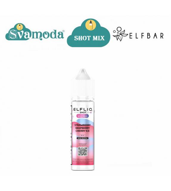 ELFBAR ELFLIQ STRAWBERRY RASPBERRY CHERRY ICE SHOT MIX 20ML