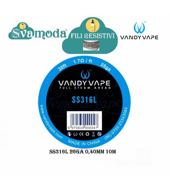 VANDY VAPE FILO RESISTIVO SS316L 26GA 0,40MM