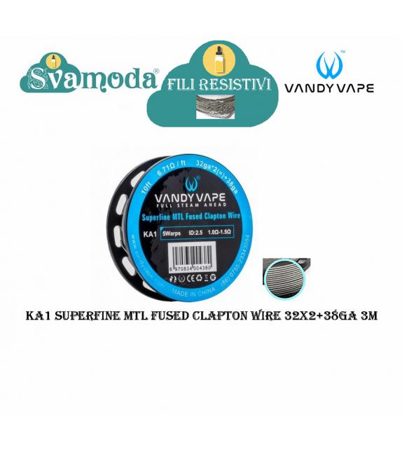 VANDY VAPE FILO RESISTIVO KA1 SUPERFINE MTL FUSED CLAPTON WIRE 32GAx2+38GA