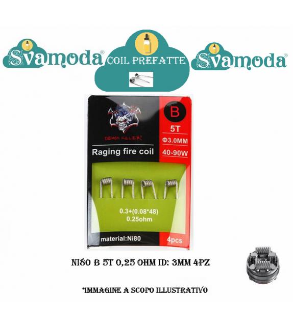 SVAMODA COIL PREFATTA NI80 B 5T 0,25 OHM