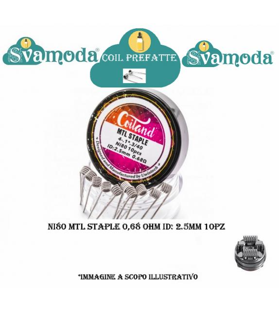 SVAMODA COIL PREFATTA NI80 MTL STAPLE 0,68 OHM