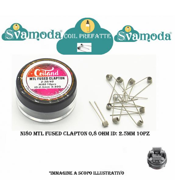 SVAMODA COIL PREFATTA NI80 MTL FUSED CLAPTON 0,8 OHM