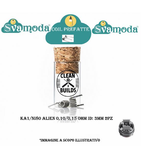 SVAMODA COIL PREFATTA KA1/NI80 ALIEN 26GA 0,10/0,15 OHM