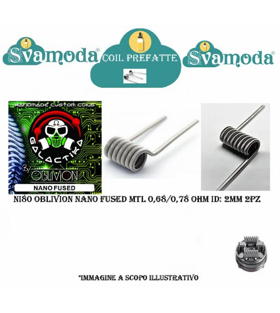 SVAMODA COIL PREFATTA NI80 OBLIVION NANO FUSED MTL 0,68/0,78 OHM