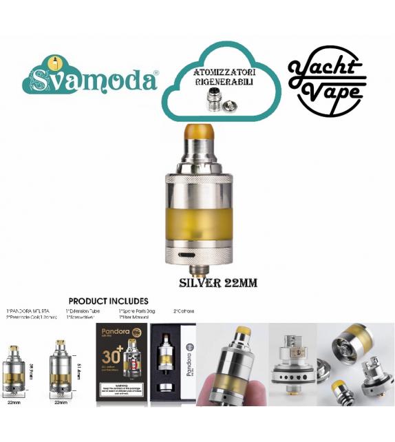 YACTH VAPE PANDORA 22 MTL RTA ATOMIZZATORE RIGENERABILE