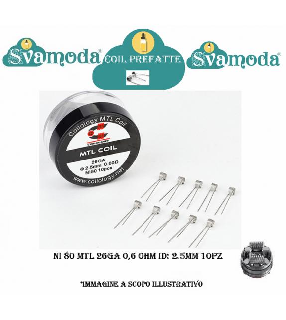 SVAMODA COIL PREFATTA NI80 26GA 0,6 OHM